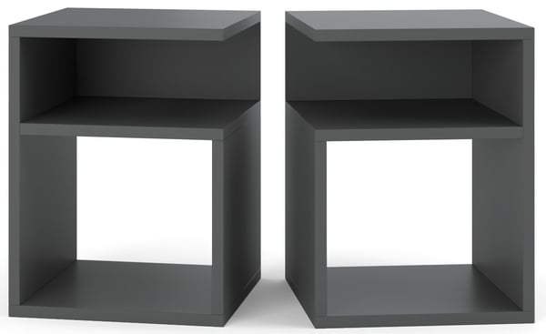 Sengebord 30 CM Grå Sengebord Soveværelsesmøbel Nakastlik