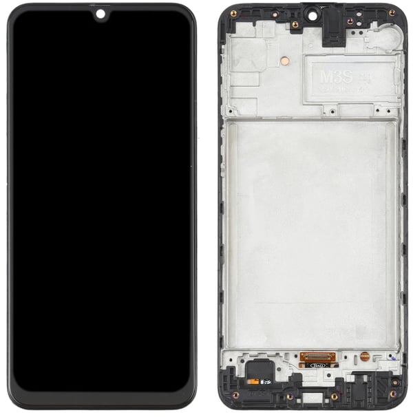 OLED-skærm glas til Samsung Galaxy M21 M30 M30s sort ramme