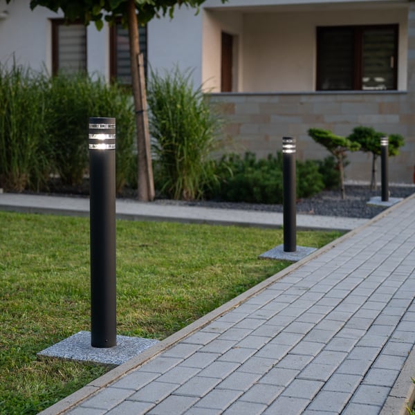 Trädgårdslampa stolpe utomhus stående E27 LED RINGO 60cm LUMILED