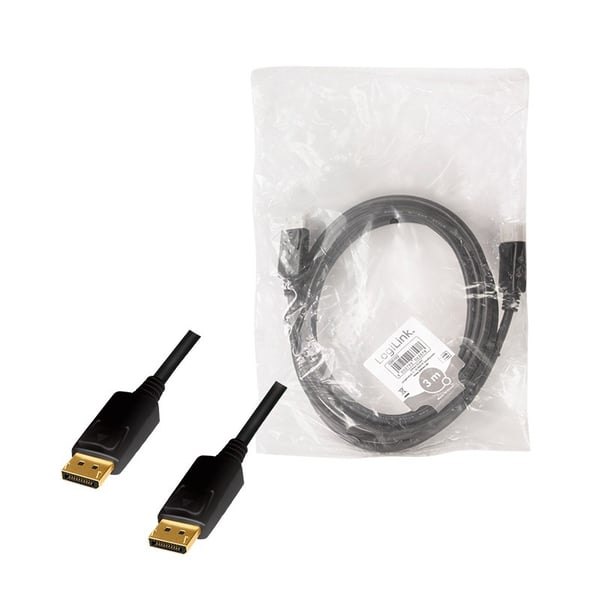 DisplayPort 1.2 LogiLink CD0102 M/M -kaapeli 3m