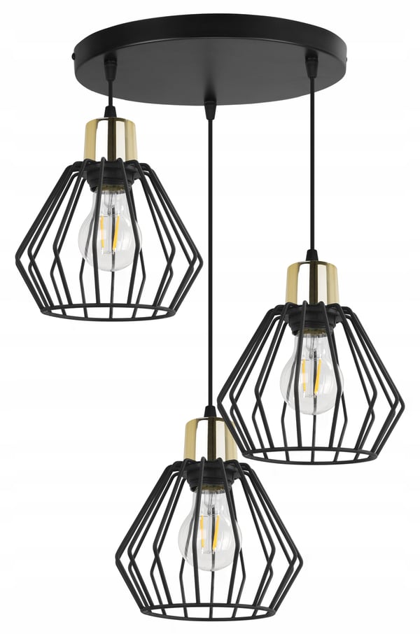Hængelampe, loftslysekrone, trådskærm, LED