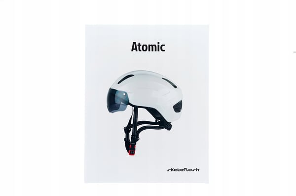 SkateFlash Atomic Vit Cykelhjälm