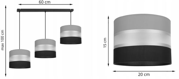 Loftshængende lampe lysekrone lampeskærm moderne