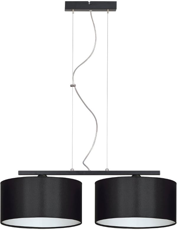 Moderne hængelampe, stofskærm, 2x60W LED