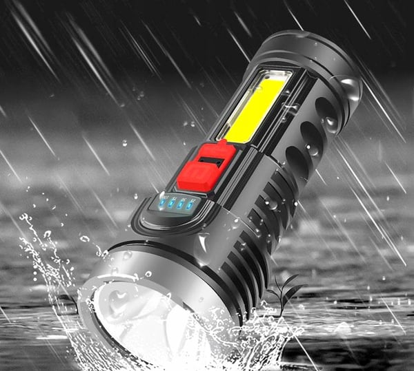 KRAFTIG GENOPLADELIG LED Lommelygte SPOTLIGHT