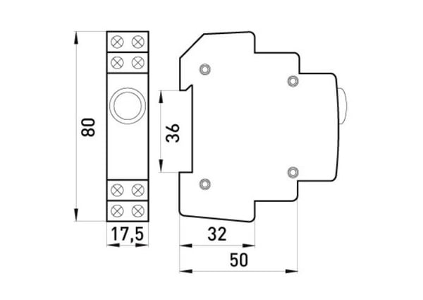 SIGNALLAMPA FÖR DIN-SKENA E.I.DIN.220 RÖD - EX-P059001