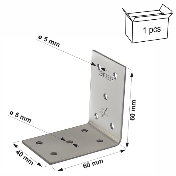 Perf. kulmatuella ANPS206640 60X60X2.0X40mm