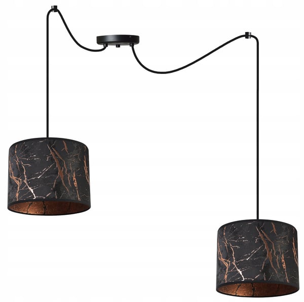 Lofthængende lampe, edderkoppemønster lampeskærm, kobber