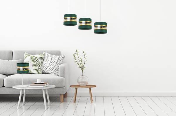 NATBORDLAMPE, ELEGANT GYLDET LAMPESKÆRM, 20 CM