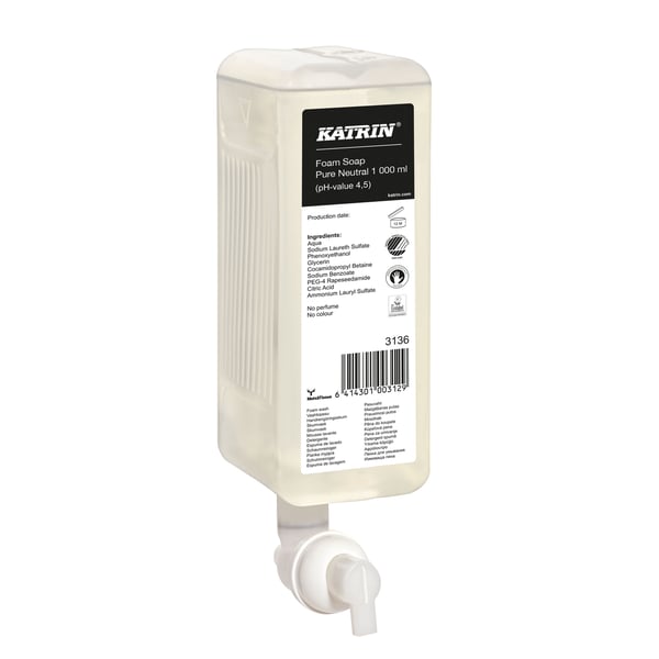 Katrin Pure Neutral Skummande Tvål 1 l 6-pack