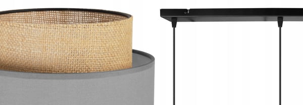 Hængende lampe, loftslysekrone, lampeskærm, boho juta