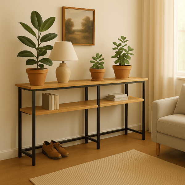 Konsolhyld bag sofa sideord stue 100x20x102 cm