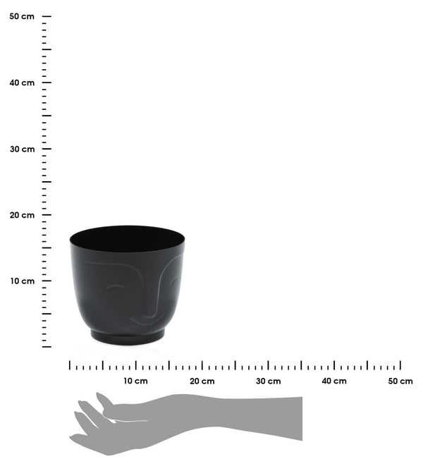 Zoe blomkruka svart h14,3x16,5 cm