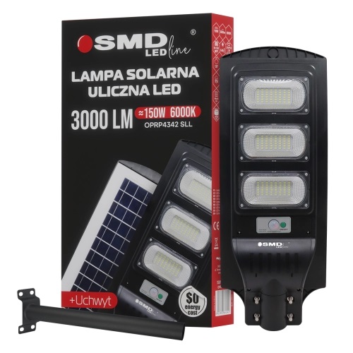 LED SOLKRAFTAD GATULYKTA 150W 12.6AH 6000K 3000LM + HÅLLARE - E+29-4342SLL LED SOLKRAFTAD GATULYKTA 150W 12.6AH 6000K 3000LM + HÅLLARE - E+29-4342SLL