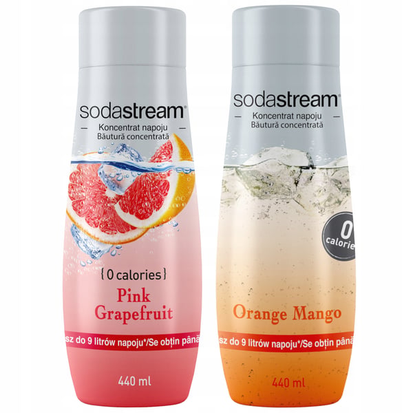 2 SodaStream-tiivisteen setti Greippi+appelsiini-mango