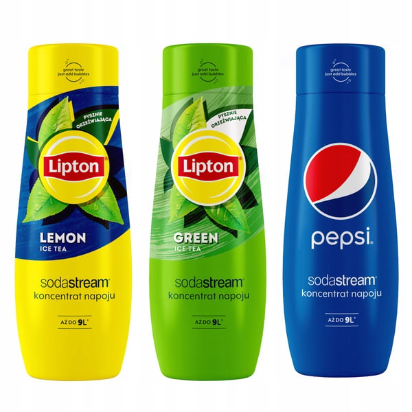 Lipton Lemon+Green+Pepsi SodaStream 3-pakkaus tiivisteitä