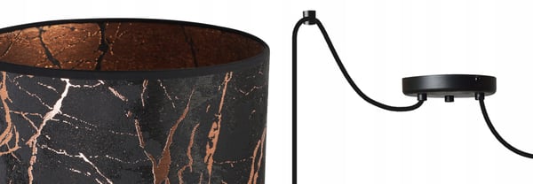 Lofthængende lampe, edderkoppemønster lampeskærm, kobber