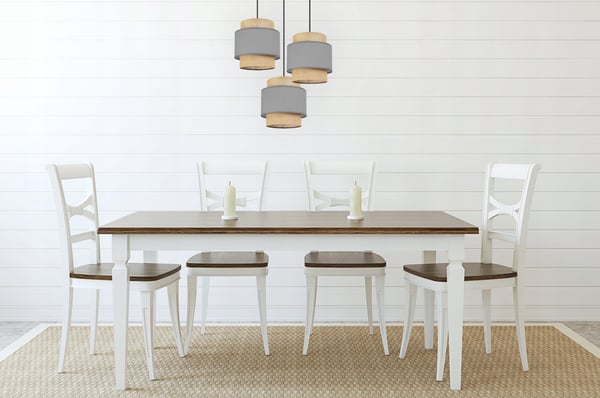 Hængende lampe, loftslysekrone, lampeskærm, boho juta