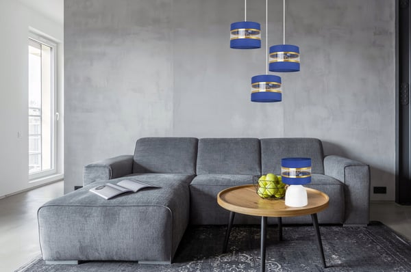 NATBORDLAMPE, ELEGANT GYLDET LAMPESKÆRM, 20 CM