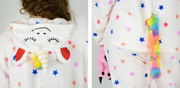 Heldragt pyjamas varm pyjamas i ét stykke kigurumi enhjørning jumpsuit s