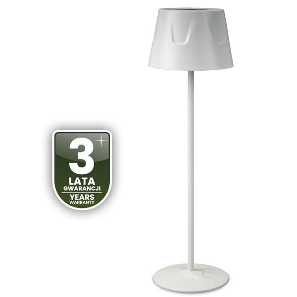 LED havelampe, stående, dekorativ, bord, natlampe, USB, dæmpbar, touch, hvid, FIORA LUMILED