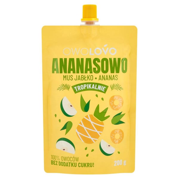 OWOLOVO Ananas och äpple mousse 200 g