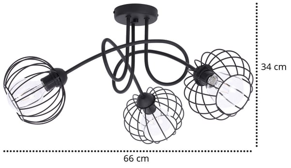 Moderne metalpendellampe Loft Edison E27