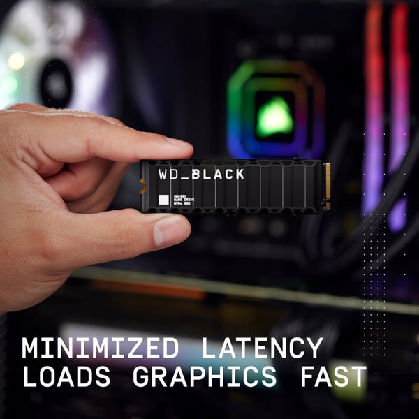 WD Black SN850X 4TB M.2 2280 PCIe NVMe SSD (7300/6600 MB/s) WDS400T2XHE med køleplade