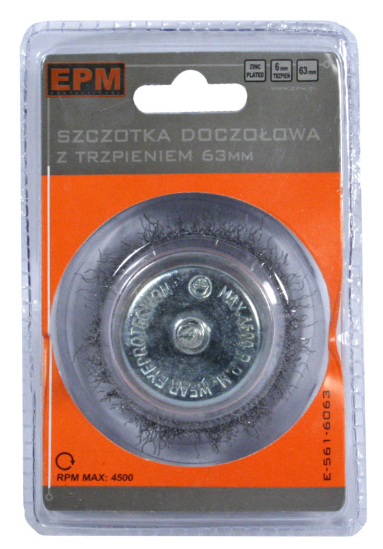 FORBØRSTE MED 63 MM SKAFT ZN - E-561-6063