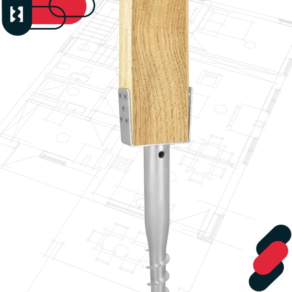 U-formet ståljordanker 141x720 mm