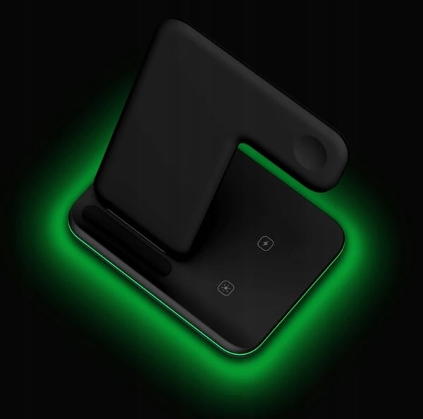 TRÅDLØS INDUKTIV DOCKINGSTATION 25W 3-i-1 iPhone Airpods