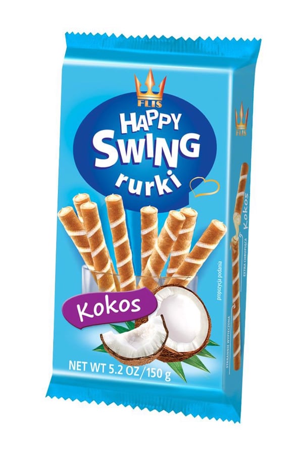 Flis Happy Swing Rolls med kokossmak 150g