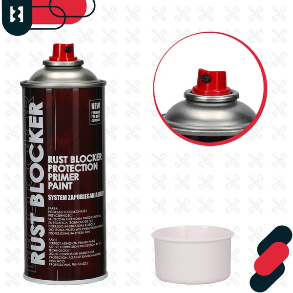 Rostbeskyttende spraymaling til metalstakit og portaler hvid RAL 9010 400 ml