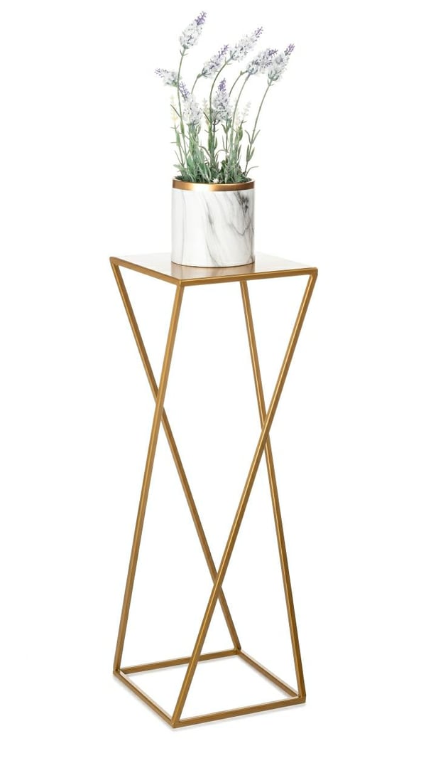 Moderni kultainen kukkateline 70 cm