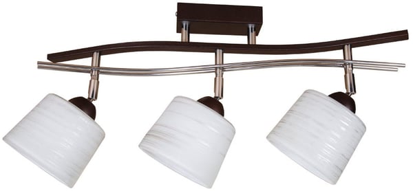 Loftshængende lampe med lysekrone, LED-glas