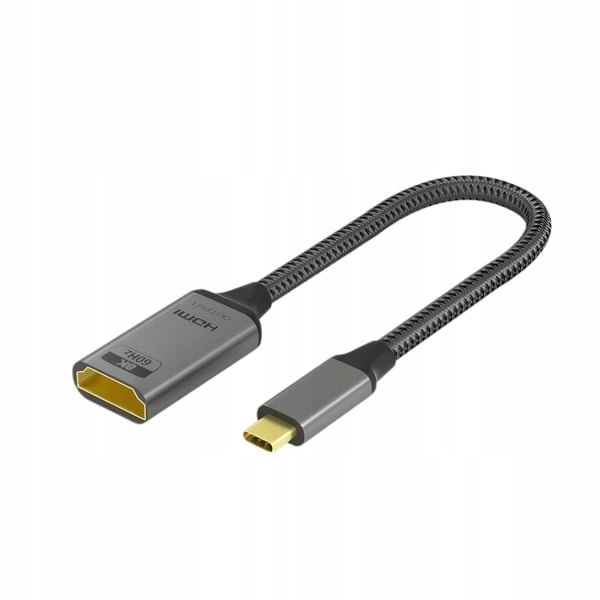 USB-C TIL HDMI 2.1 ADAPTER 8K 60Hz 4K 144Hz HDR KABEL TIL MACBOOK TV BÆRBAR