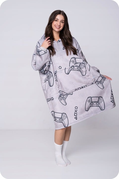 Peitto collegepaita Ylisuuri lämmin Paksu peitto collegepaita 2in1 XXL-pehmusteet Karvainen [KB-W29]
