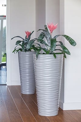 Sahara Dunes Slim 35 pyöreä kukkaruukku | Valkoinen