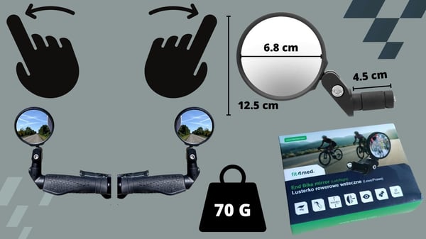 Mini 360 cykelspegel för styre