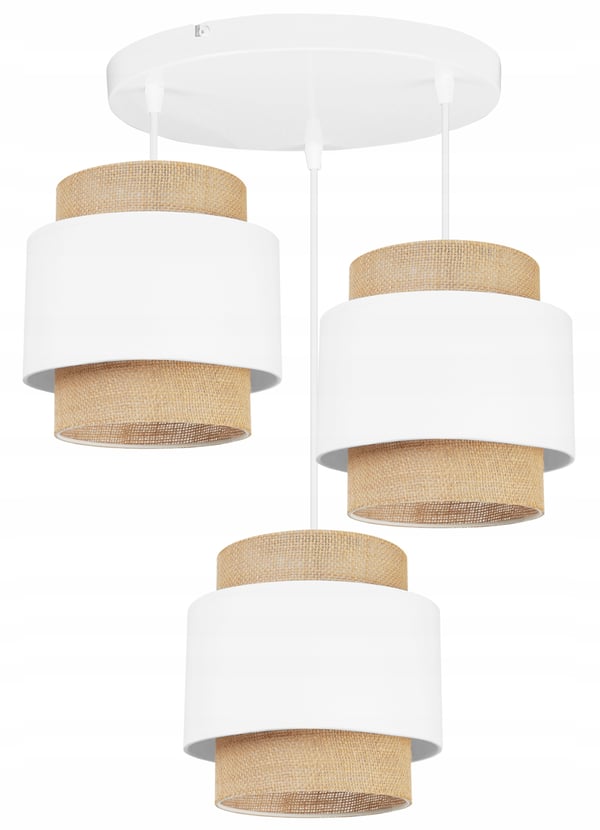 Hængende lampe, loftslysekrone, lampeskærm, boho juta