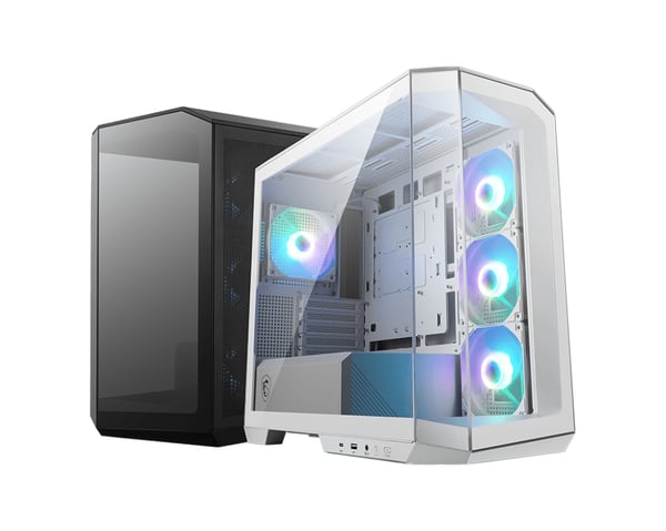 MSI MAG pano M100R PZ hvid M-ATX Micro Tower kabinet med vindue, uden strømforsyning
