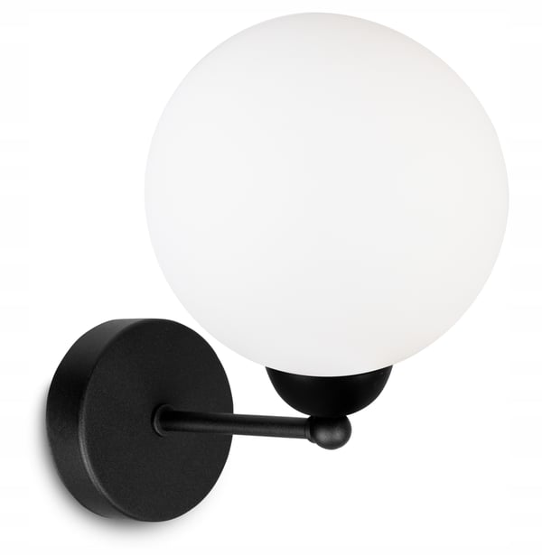 ELEGANT VÆGLAMPE MED LOFTKUGLE HVID LED