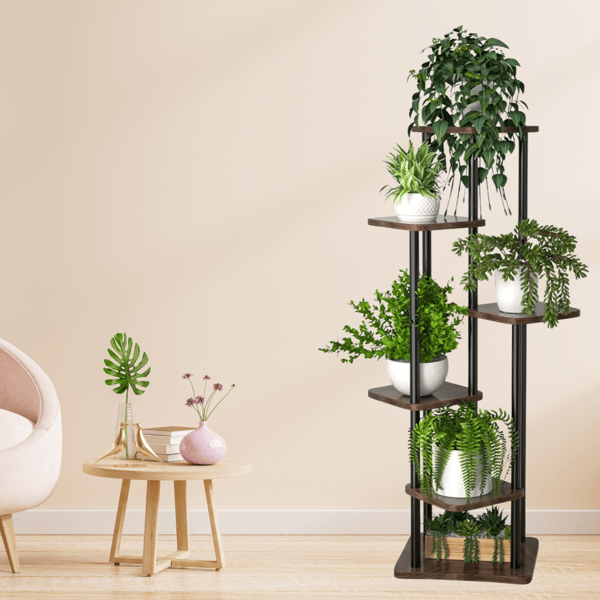 Kukkateline kukille, metallinen jalusta, seisova parvi, kasvit, hylly, 132 cm [KWIETNIK2]