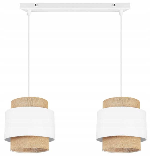 Hængende lampe, loftslysekrone, lampeskærm, boho juta