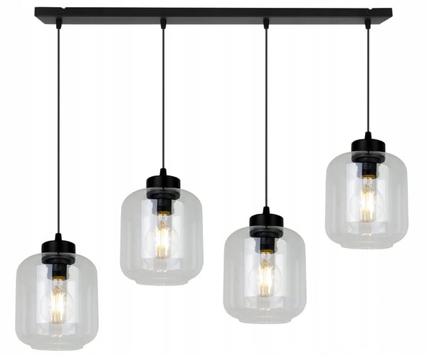 MODERNE ELEGANT HÆNGELAMPE, GLASSKÆRM