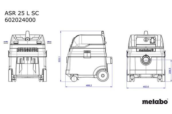 Teollisuusimuri ASR 25 L SC - ME 602024000