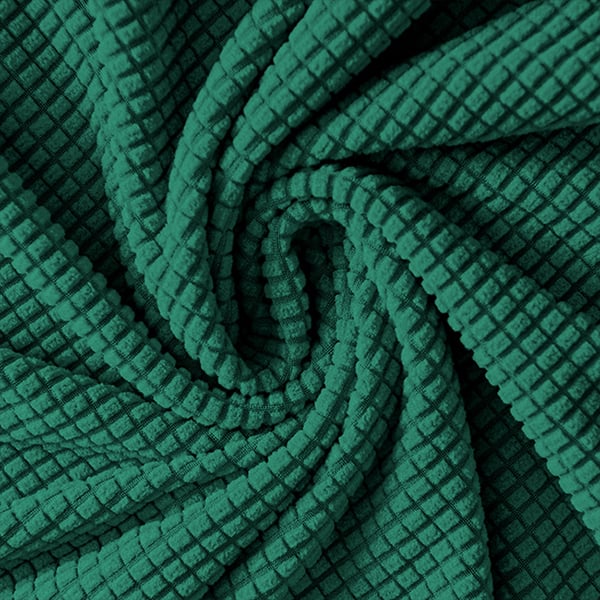 Tuolinpäällinen, paksu jacquard, pullonvihreä, koko L, suuri, korkea selkänoja 70 cm