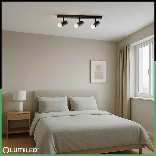 Loftlampe SPOT TUBA Reflektor Halogenarmatur 3x E27 GLAS LUMILED