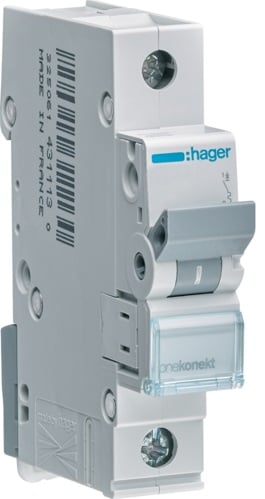 6KA 1-POLET OVERSTRØMSAFBRYDER B 16A - E+1MBN116E