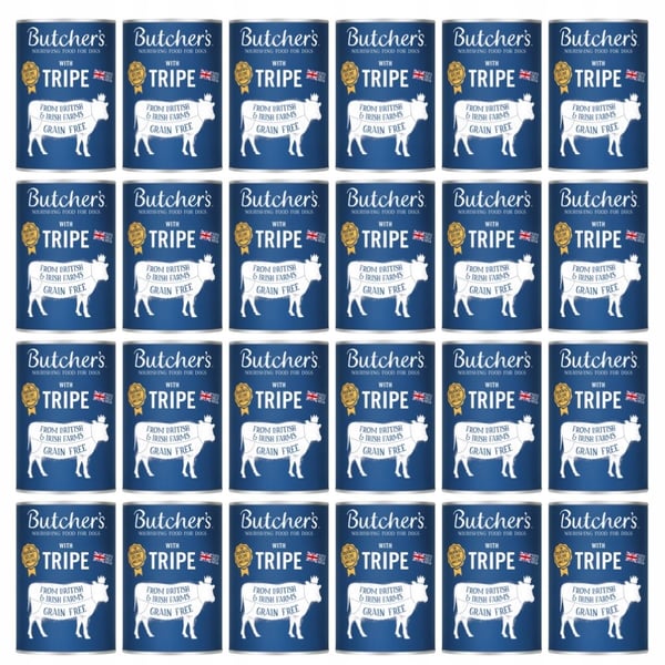 Butcher's Original Tripe Mix paté med vom, vådfoder til hunde, 24x400g